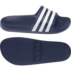 Adidas Fußball Adilette Aqua Slipper Badelatschen Herren Dunkelblau Weiß