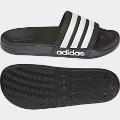 Adidas Herren Adilette Shower Badeschuhe Schwarz Weiß