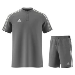 Adidas Tiro 21 Polo Trainingsset Kinder Grau