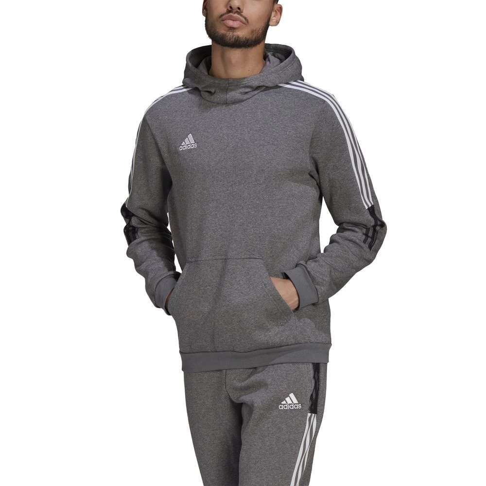 Adidas Tiro 21 Sweat Hoodie Herren Grau 4 Adidas Tiro 21 Sweat Hoodie Herren Grau – Bild 4