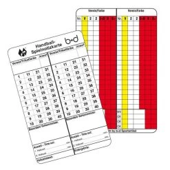 B+D Schiedsrichter Spielnotizkarten Handball - Franzoesisch 50 Stk