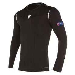 Macron Fußball 1/1-Arm-Shirt UEFA Referee 19 Schiedsrichter Trikot Herren Schwarz 58014339