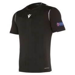 Macron Fußball 1/2-Arm-Shirt UEFA Referee 19 Schiedsrichter Trikot Herren Schwarz 58014335