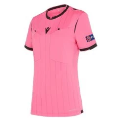 Macron Fußball 1/2-Shirt UEFA Referee 19 Schiedsrichter Trikot Damen Neonpink
