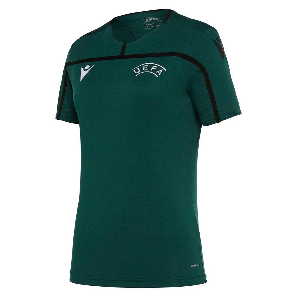 Macron Fußball Warm-Up T-Shirt UEFA Referee 19 Schiedsrichter Shirt Damen 1 Macron Fußball Warm-Up T-Shirt UEFA Referee 19 Schiedsrichter Shirt Damen