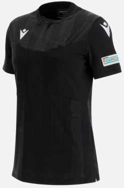 Macron Schiedsrichter Trikot Kurzarm UEFA 2021 Damen Schwarz