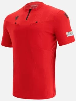 Macron Schiedsrichter Trikot Kurzarm UEFA 2021 Herren Rot