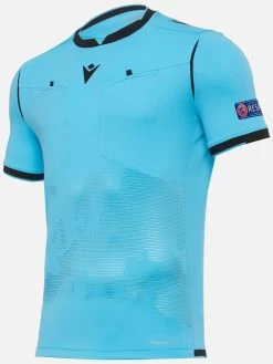 Macron Schiedsrichter Trikot Kurzarm UEFA Euro 2020 Herren Hellblau