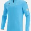 Macron Schiedsrichter Trikot Langarm UEFA 2021 Herren Neon Blau