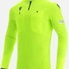 Macron Schiedsrichter Trikot Langarm UEFA 2021 Herren Neon Gelb