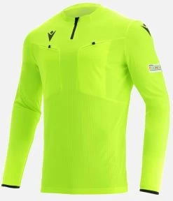 Macron Schiedsrichter Trikot Langarm UEFA 2021 Herren Neon Gelb