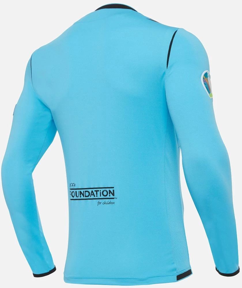 Macron Schiedsrichter Trikot Langarm UEFA Euro 2020 Herren Hellblau 2 Macron Schiedsrichter Trikot Langarm UEFA Euro 2020 Herren Hellblau – Bild 2
