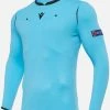 Macron Schiedsrichter Trikot Langarm UEFA Euro 2020 Herren Hellblau