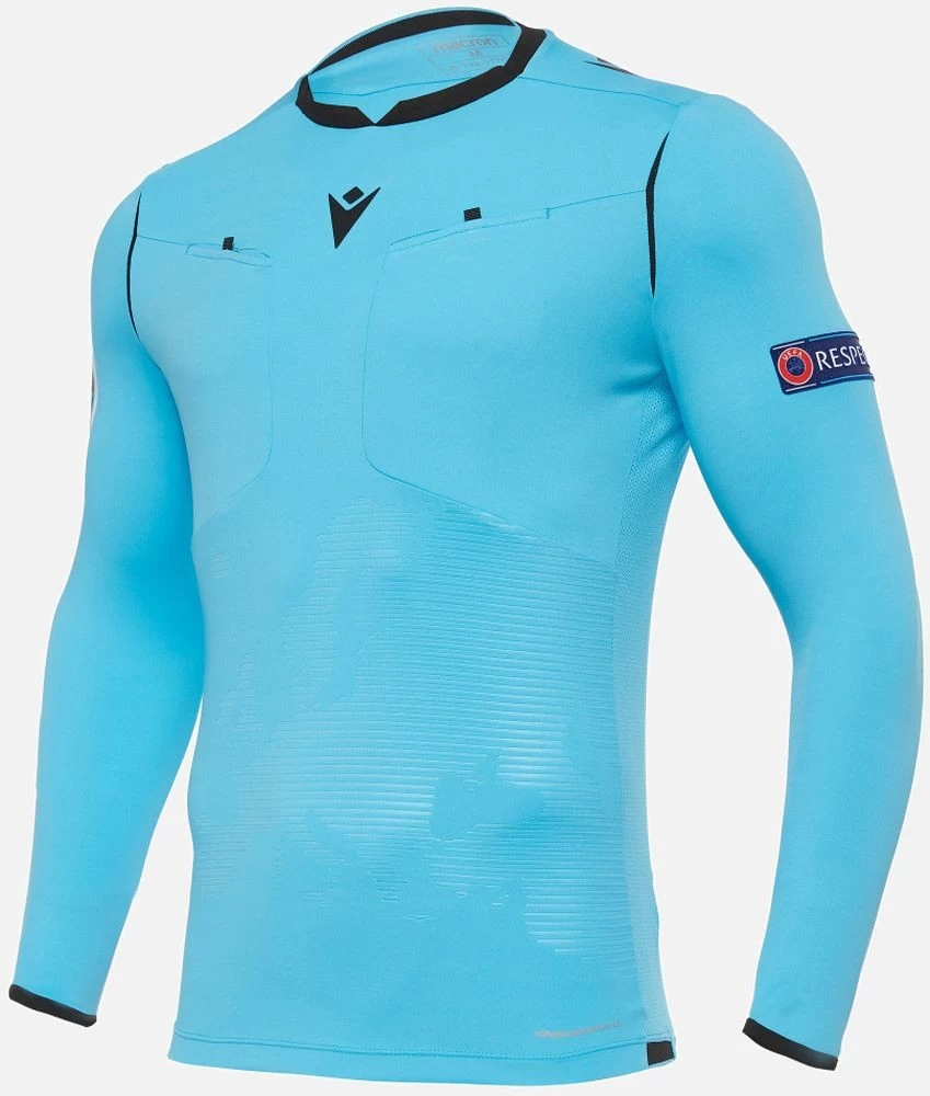 Macron Schiedsrichter Trikot Langarm UEFA Euro 2020 Herren Hellblau 1 Macron Schiedsrichter Trikot Langarm UEFA Euro 2020 Herren Hellblau