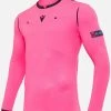 Macron Schiedsrichter Trikot Langarm UEFA Euro 2020 Herren Neon Pink